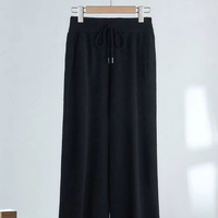 Nouveau pantalon large en cachemire doux et cireux pour femme, idéal pour l'automne et l'hiver, style décontracté et polyvalent pour le quotidien.