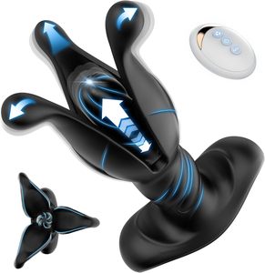 Masseur de la prostate Jouets anaux Bouchon anal Jouets sexuels pour hommes Vibrateur Gode anal avec 9 poussées de choc Télécommande par application - Product Image 1