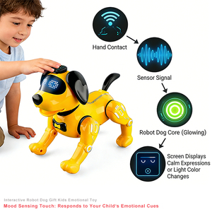 <span class=keywords><strong>Robot</strong></span> chien d'accompagnement émotionnel, détection d'humeur, programmable par la touche, pour le développement des enfants - Product Image 2