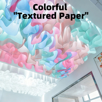 Papier texturé français délicat, papier de décoration français mat de luxe pour plafond