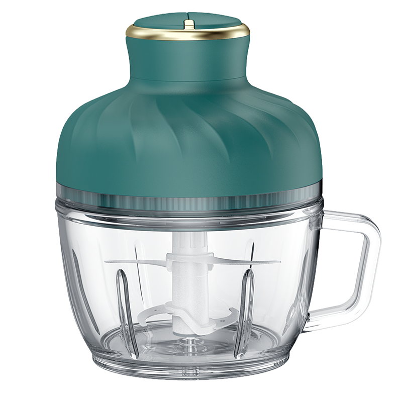 Green glass with handle