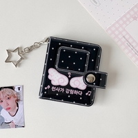 Album photo de dessins animés de 2 pouces pour fille amoureuse des étoiles - Grandes photos de têtes avec ailes d'ange - Porte-cartes pour photos d'identité d'étudiant - Album de cartes photo