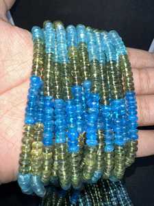 Perles rondes lisses en apatite multicolores • Longueur 16 pouces • Qualité AAA - Product Image 5