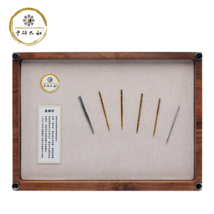 Affichage du spectre d'échantillons d'aiguilles d'acupuncture avec cadre Médecine chinoise ancienne des instruments chirurgicaux des dynasties - Product Image 1
