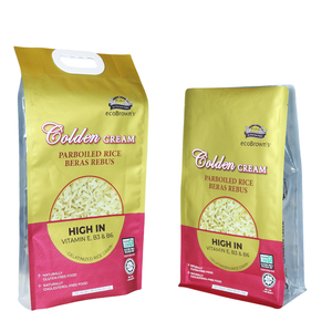 Túi gạo 5kg 10kg 25kg Tùy chỉnh Nắp kéo Logo đáy phẳng đứng lên túi nylon xử lý dây kéo bền nhựa thực phẩm đóng hộp - Product Image 5