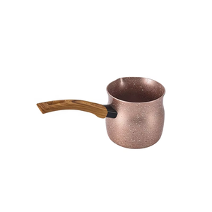 Cafetera árabe nueva cafetera de aluminio jaspeado juego de tazas de té con mango de <span class=keywords><strong>grano</strong></span> de madera elegante y práctica taza de café - Product Image 4