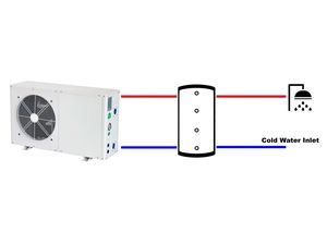 Pompe à chaleur R410A/R134A à économie d'énergie 4KW 7KW, pompe à chaleur à onduleur pour le chauffage et la climatisation des petites maisons - Product Image 4