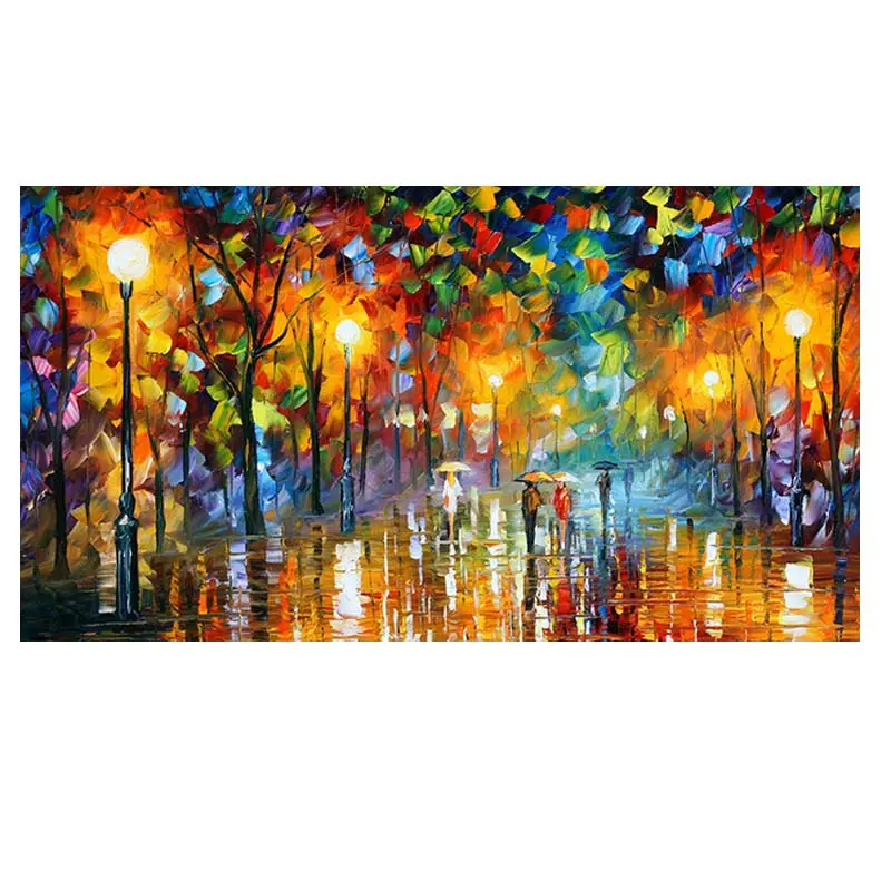 Forest Landscape Wall Art Hot Style DIY Oil Painting By Number Hand Painted Oil Painting Wall Art