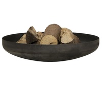 Brasero rond en acier corten de 30 pouces, robuste, avec trous de drainage pour jardin extérieur