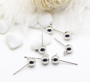 Fashion Simple Style <strong>Earring</strong> 14K Gold Plated High Quality Tiny <strong>3MM</strong> 4MM 5MM Bean Studs <strong>Earrings</strong> - Product Image 6