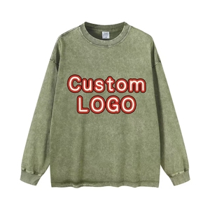 T-shirt thermique en coton à manches longues pour homme, coupe oversize, avec impression graphique vintage personnalisée, sérigraphie DTG, unisexe - Product Image 1