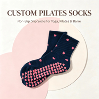 Chaussettes de yoga antidérapantes de haute qualité, chaussettes en coton respirantes pour femmes, chaussettes de Pilates pour la vente en gros