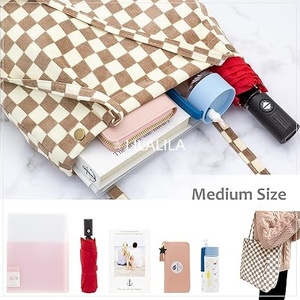 Low MOQ <b>Foldable</b> Tote <b>Bags</b> for College Striped Lifestyle Clear Shopping <b>Bags</b> with Custom Logo for Supermarket and Gift Usage - Product Image 2