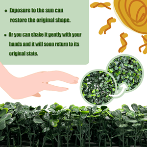 Mur végétal artificiel, panneaux de 10 po x 10 po (10 pièces) anti-UV en faux buis pour intérieur, verdure, jardin et aménagements intérieurs - Product Image 2