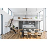 Escalier en colimaçon central de luxe Prima, escalier rotatif préfabriqué avec marches en bois massif pour bâtiments duplex et loft