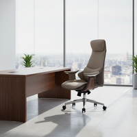 Chaise de bureau ergonomique moderne, chaise de direction rigoureusement sélectionnée, pivotante, relevable, en PU, confortable, pour le travail, la maison, l'ordinateur