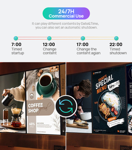 Bảng Menu Kỹ Thuật Số Thông Qua Ổ Đĩa Gắn Tường Bảng Kỹ Thuật Số <span class=keywords><strong>Pizza</strong></span> Màn Hình Hiển Thị Bảng Menu LCD Nhà Hàng Bảng Hiển Thị Menu Kỹ Thuật Số - Product Image 6