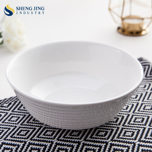 Vaisselle en céramique de restaurant et d'hôtel, design moderne, bande gaufrée, personnalisée, <span class=keywords><strong>blanche</strong></span>, <span class=keywords><strong>service</strong></span> de <span class=keywords><strong>table</strong></span> - Product Image 4