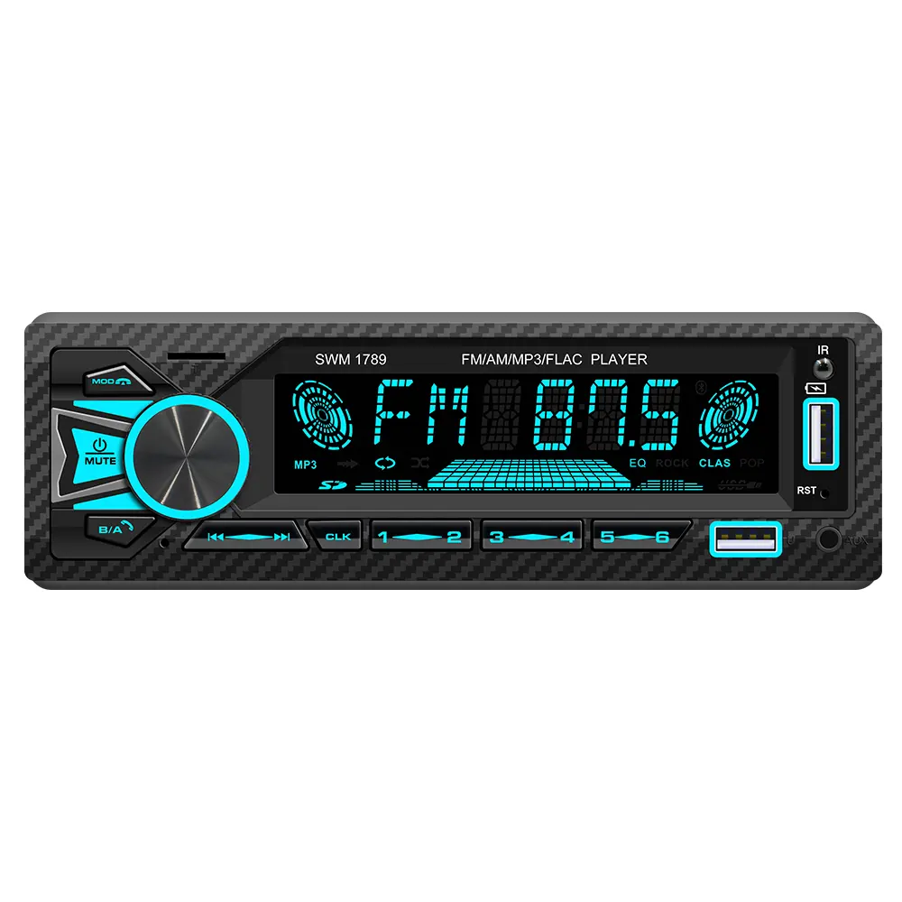 RoadJoy 범용 자동차 라디오 플레이어 고속 충전 7 색 조명 5.1BT DSP AUX FM USB 자동차 라디오 디지털 멀티미디어 MP3 플레이어