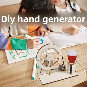 Generador Manual para Niños, Kit <span class=keywords><strong>de</strong></span> Experimentos Científicos DIY para Estudiantes <span class=keywords><strong>de</strong></span> Primaria, Modelo <span class=keywords><strong>de</strong></span> Ensamblaje <span class=keywords><strong>de</strong></span> Madera - Product Image 4