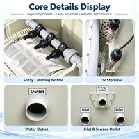 Système de filtration Muyuaqua avec microfiltre à tambour intégré MBBR Biofilter pour l'aquaculture RAS et l'élevage de poissons