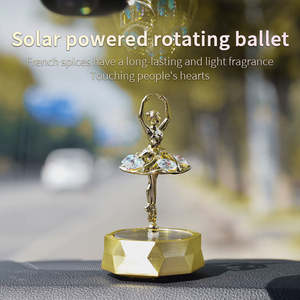 Perfume de coche de diseño de lujo personalizado al por mayor para difusor de fragancia de aire ambientador de coche de metal solar para salpicadero - Product Image 4