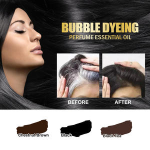 Shampooing teinture à l'huile de noix de coco naturelle pure et durable brun châtaigne noir rapide longue durée pour femmes et hommes - Product Image 3