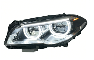 Faro Bicolore per <span class=keywords><strong>BMW</strong></span> <span class=keywords><strong>Serie</strong></span> 5 F10 F18 520i 525i, Luce Diurna 2011-2017, Faro Anteriore Stile Angel Eyes - Product Image 6