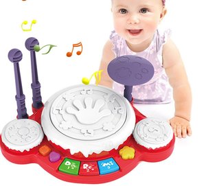Educational Toy Musical Instrument Plastic Hand Clapping Electronic Cartoon Jazz Baby <b>Drum</b> Set - Product Image 5