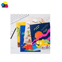 Carpeta de archivos de papel con doble o dos bolsillos, colores variados, estilo de moda, con laminación brillante