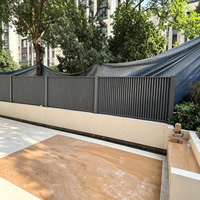 Clôture en aluminium à lattes verticales, prix de gros usine, couleur et taille personnalisées, pour jardin de villa, mur décoratif de clôture de territoire
