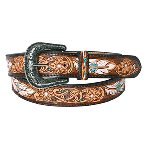 คุณภาพสูงที่กำหนดเองความยาวเข็มขัดคาวบอยตะวันตกหนังวัวอัลลอยทันสมัยสไตล์วินเทจ - Product Image 5