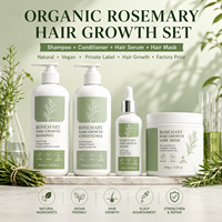Shampooing, après-shampoing, masque et huile capillaire bio au romarin pour la croissance des cheveux, naturel, végétalien, marque privée, prix d'usine, vente en gros