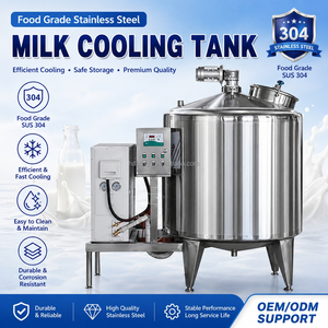 Cuve de refroidissement verticale en acier inoxydable de 500 litres pour <span class=keywords><strong>lait</strong></span>, avec agitateur et mélangeur de liquides pour le chauffage du <span class=keywords><strong>lait</strong></span> laitier - Product Image 1