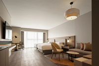 Ensembles de meubles en bois massif de luxe modernes sur mesure projet de meubles de chambre à coucher d'hôtel en bois 5 étoiles pour appartement et hôtel