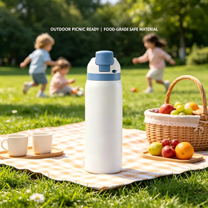 Popolare Bottiglia Termica in Acciaio Inox Stile Frutta con Coperchio Pop-up, Portatile per Sport all'Aperto e Viaggi - Product Image 4