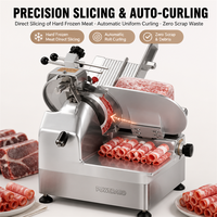 Trancheuse à viande automatique professionnelle, machine à découper le fromage facile à nettoyer, machine à floquer la viande congelée efficace en acier inoxydable
