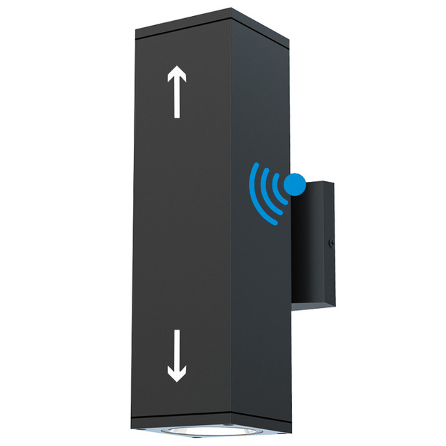 New Modern Design Sensor Dusk to Dawn up Down Light White Black up and Down LED Wall Lights 5 CCT Selectable Lamp