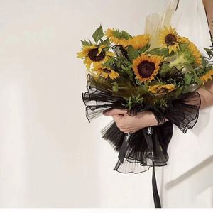 Carta da Imballaggio Coreana in Rete Ondulata, Materiale in Filato <span class=keywords><strong>Spray</strong></span> per Confezioni Floreali, Decorazione per Bouquet di Fiori - Product Image 3