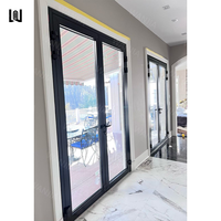 Porte d'entrée à rupture de pont thermique WANJIA, porte en aluminium, porte d'entrée moderne, porte patio en verre