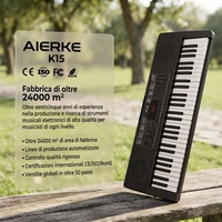 Piano portátil profesional de órgano electrónico de 54 teclas AIERKE con pantalla LED para principiantes niños adultos-hogar K15