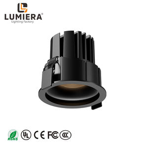 Faretto <span class=keywords><strong>LED</strong></span> da Incasso Antiriflesso 9W <span class=keywords><strong>12W</strong></span> Contemporaneo in Alluminio Nero per Ufficio Commerciale Casa Soggiorno Moderno - Product Image 5