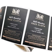 Autocollants 3d métalliques argent/or personnalisés, étiquette privée bobp pour parfum, étiquette privée