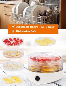 Vente en gros : Électrodomestique de cuisine 5 plateaux en acier inoxydable et plastique, à commande numérique, haute efficacité, pour viande, poisson, légumes, fruits et aliments - Product Image 3