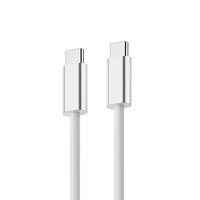 Câble de données tressé en aluminium USB-C vers USB-C 60W à charge rapide pour iPhone 17 Pro Max
