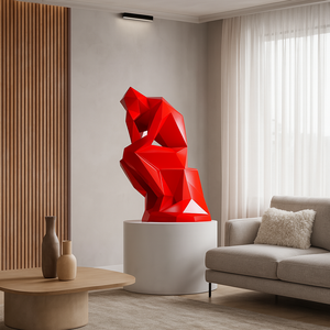 JingYue Personnalisé Imprimé en 3D Abstrait Penseur Homme Décoration Sculpture Artisanale en Résine pour Salon Hôtel Villa <span class=keywords><strong>Club</strong></span> Décor - Product Image 4
