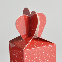 Boîtes de bonbons sucrés de Noël de vente chaude Boîte de papier cadeau de friandises de Noël avec poignée en ruban
