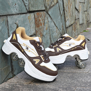 Zapatos de Patinaje con Ruedas Retráctiles de Moda de Marca OEM, Zapatos de Patinaje de Doble Propósito con 4 Ruedas para Niños y Niñas - Product Image 4