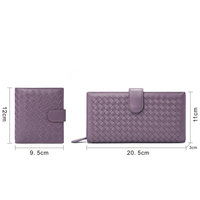 Portefeuille minimaliste pour femmes en cuir véritable, pochette de rangement, classeur de documents, organiseur de portefeuille