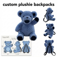 Peluches personnalisées de haute qualité, poupées en peluche, ours en peluche de dessin animé agitant la main, sacs à dos pour enfants, porte-clés poupée en vinyle personnalisé